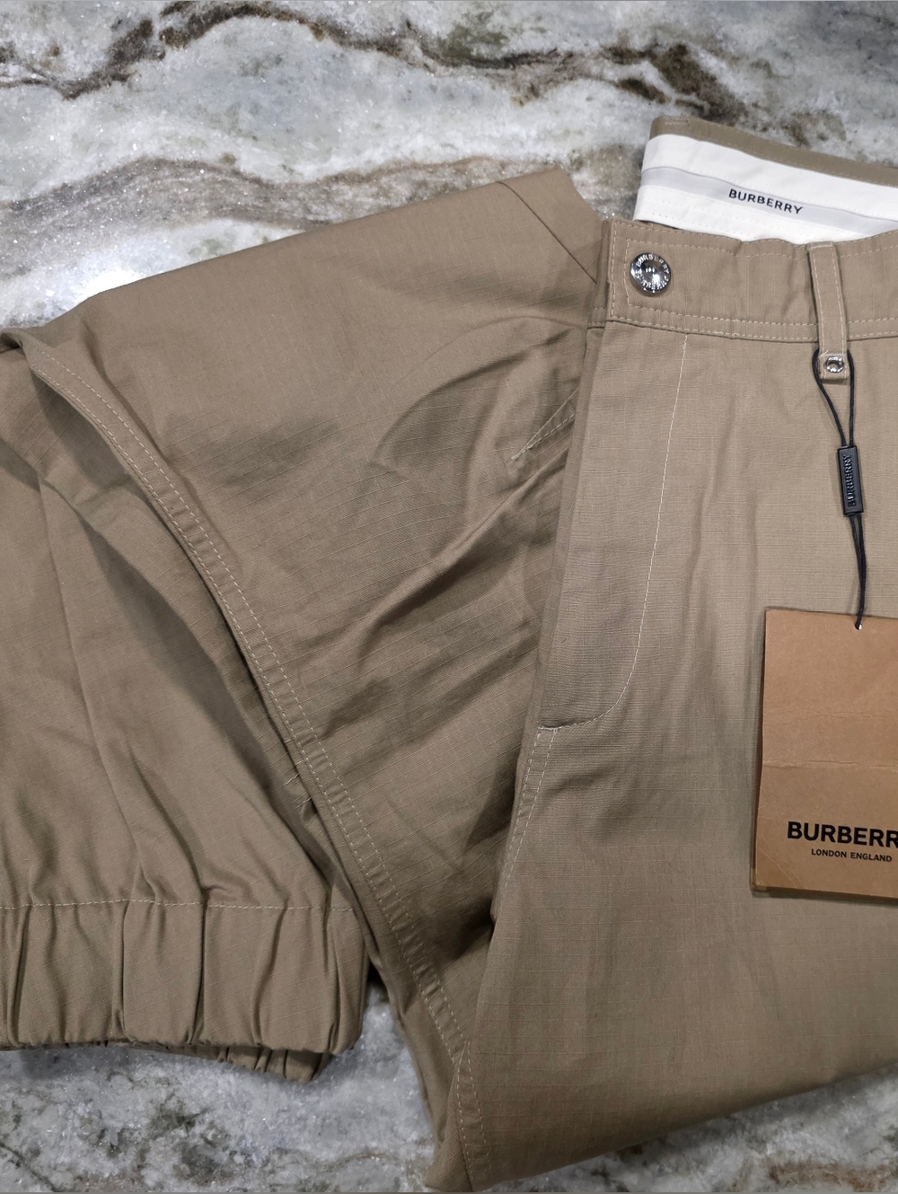 Burberry Khaki/Tan Jogger Sweatpants